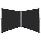 Outsunny Retractable 6 x 1.8m Double Side Awning Screen Privacy Fence - Grey