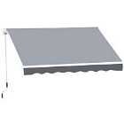 Outsunny 2 x 2.5m Retractable Patio Awning - Grey