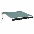 Outsunny Retractable Awning 2.5 x 2m - Green