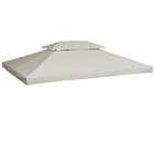 Outsunny Replacement Roof Canopy for 3x4M Gazebo - Cream
