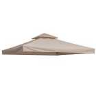Outsunny 3m 2 Tier Replacement Gazebo Canopy - Beige