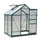Outsunny 6x4Ft Walk-in Polycarbonate Greenhouse Plant Grow Galvanized Aluminium
