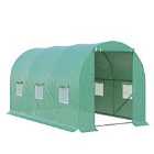 Outsunny 4 x 2m Polytunnel Walk-in Greenhouse Grow House