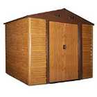 Outsunny 9 x 6Ft Garden Shed Wood Effect Tool Storage Sliding Door Wood Grain