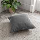 Jenson Charcoal Square Floor Cushion