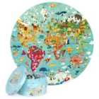 Boppi 150 Piece Round Jigsaw Puzzle - World Map Brp004