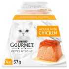 GOURMET Revelations Mousse Chicken Wet Cat Food, 4x57g