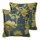 Paoletti Arboretum Twin Pack Polyester Filled Cushions Blue