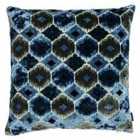 Paoletti Ares Polyester Filled Cushion Polyester Viscose Blue
