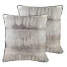 Evans Lichfield Inca Twin Pack Polyester Filled Cushions Steel Grey