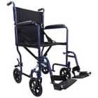 Aidapt Steel Compact Transit Wheelchair - Blue