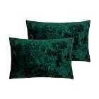 Paoletti Verona Twin Pack Polyester Filled Cushions Emerald 60 x 40cm