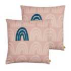 Furn. Be Kind Rainbow Twin Pack Polyester Filled Cushions Multi