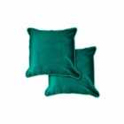 Emma Barclay Pair Chelsea Cushion Cover 17 x 17" Emerald Green (pair)