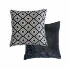 Emma Barclay Pisa Geometric Jacquard Cushion (Pair) Cover In Black