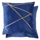 Emma Barclay Vancouver Cushion Cover 17 x 17 Navy (Pair)