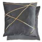 Emma Barclay Vancouver Cushion Cover 17 x 17 Silver (Pair)
