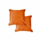 Emma Barclay Pair Chelsea Cushion Cover 17 x 17" Burnt Orange (pair)