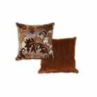 Emma Barclay Rome - Damask Chenille Cushion (Pair) Cover In Chocolate