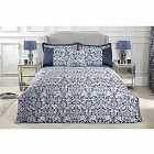 Emma Barclay Eden Bedspread with 2 Matching Pillow Shams Navy