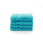 The Lyndon Company Chelsea 4 Pack Face Cloths - Turquoise
