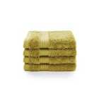 Bliss Pima 4 Pack Face Cloth - Olive