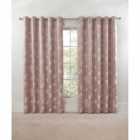 Emma Barclay Blossom Eyelet Curtain 66 x 90 Blush Pink (pair)