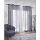 Emma Barclay Aries Eyelet Voile Curtain 57x72" Silver (pair)