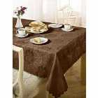 Table Cloth Damask Rose 60 X 84" Oval Chocolate