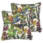 Prestigious Textiles Tonga Twin Pack Polyester Filled Cushions Jewel