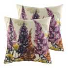 Evans Lichfield Elwood Snapdragon Twin Pack Polyester Filled Cushions Multi
