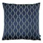 Ashley Wilde Nash Polyester Filled Cushion Polyester Cotton Ink/Royal