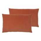 Furn. Contra Twin Pack Polyester Filled Cushions Brick