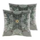 Evans Lichfield Eden Mirror Twin Pack Polyester Filled Cushions Multi