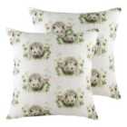 Evans Lichfield Hedgerow Hedgehog Repeat Twin Pack Polyester Filled Cushions Multi