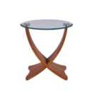 Siena Walnut & Glass Lamp Table
