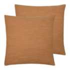 Evans Lichfield Dalton Twin Pack Polyester Filled Cushions Sienna