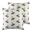 Evans Lichfield Bee You Repeat Twin Pack Polyester Filled Cushions White