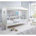 Mento White Wooden Treehouse Bed And Orthopaedic Mattress