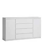 Fribo 2 Door 4 Drawer Wide Sideboard In White