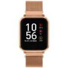 Reflex Active Series 6 Smart Watch With Heart Rate Monitor Music Control Colour Touch Screen And Up To 7 Day Battery Life - Rectangluar Rgp Case With Rgp Mesh Strap.