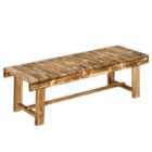 Outsunny 1.1m 2 Seat Solid Fir Wood Bench