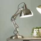 Brushed Chrome Metal Task Table Lamp