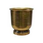 Ivyline Outdoor Hampton Antique Brass Metal Urn H:40 x W:31.5 Cm