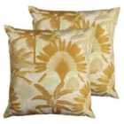 Furn. Palms Outdoor Twin Pack Polyester Filled Cushions Ochre