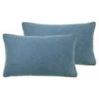 Evans Lichfield Malham Twin Pack Polyester Filled Cushions Wedgewood 30 x 50cm