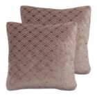 Paoletti Avenue Twin Pack Polyester Filled Cushions Blush