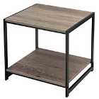 House Of Home Coffee Table Black Powder Coated With Rustic Top