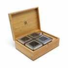 Bredemeijer Tea Box In Bamboo With 4 Aluminium Canisters & Tea Measuring Spoon
