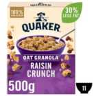 Quaker Oat Raisin Granola Cereal 500g